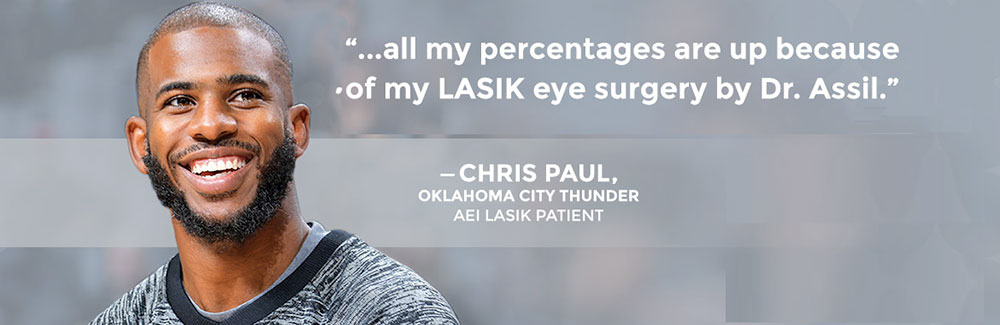 Chris Paul has LASIK surgery at Assile Eye Institute