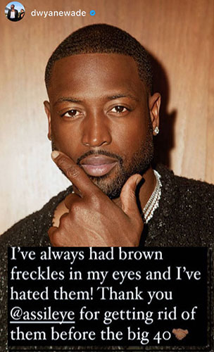 Dwayne Wade, conjunctival nevus removal, Assil Eye institute