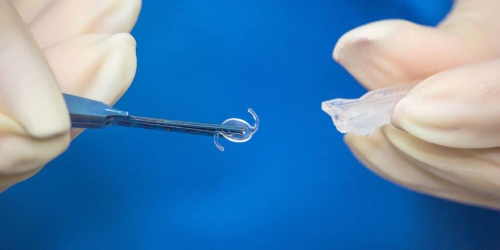 Close-up of surgical tools used for laser eye procedures at Assil Gaur Eye Institute.