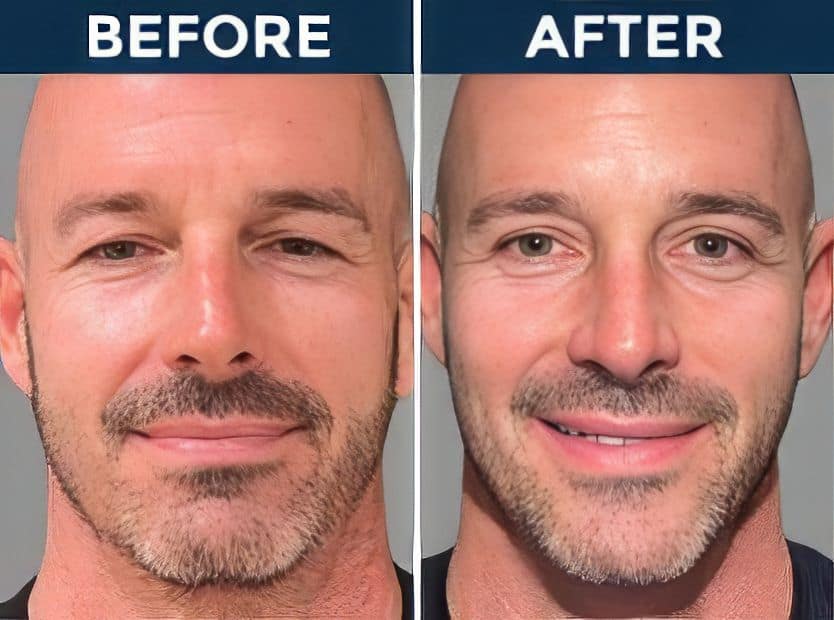 Before and after eyelid surgery results at Assil Gaur Eye Institute.