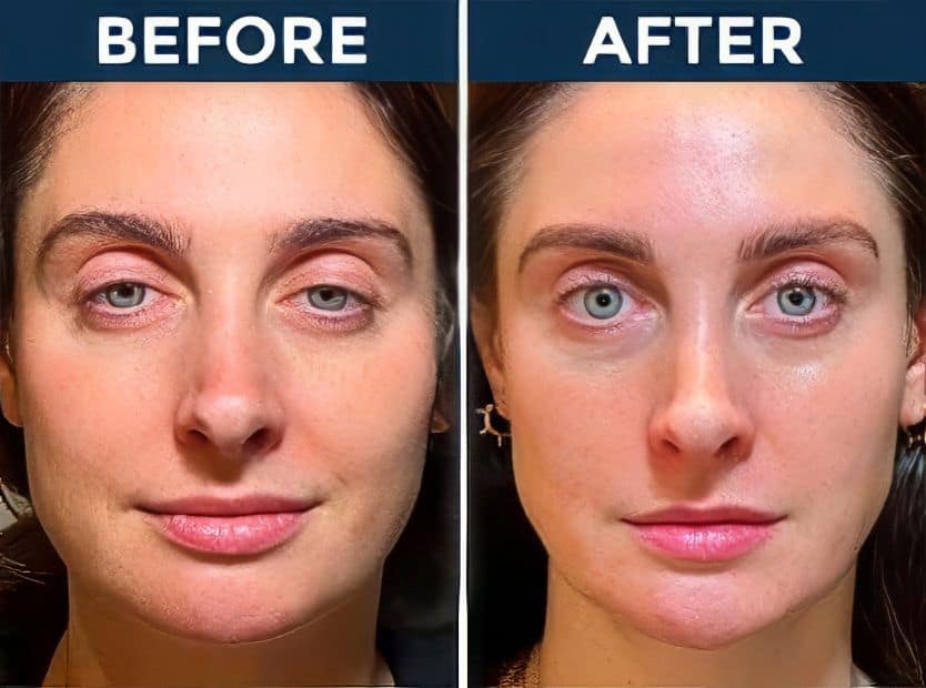 Before and after eyelid surgery results at Assil Gaur Eye Institute.
