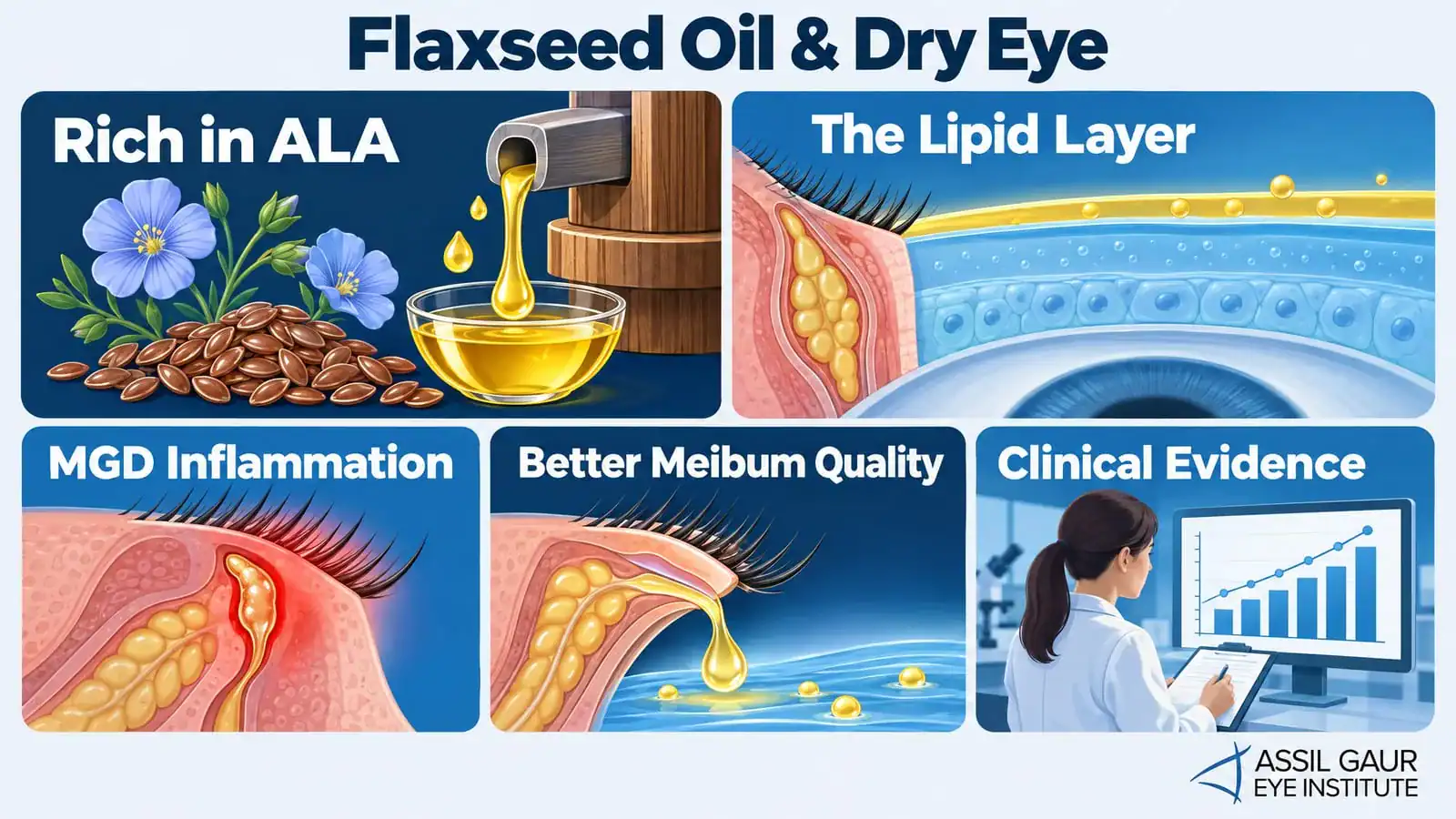 Flaxseed Oil for Dry Eyes: What Your Ophthalmologist Wants You to Know — infographic